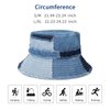 GuanGu Ripped Denim Bucket Hats for Women Washed Packable Summer Beach Sun Hats Mens Bucket Hat for Travel(Classic Denim S/M)