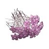 Crystal Rhinestones Flowers UShaped Hairpins for Brides/Bridesmaids/Prom/Sweet Sixteen/Quinceanera/Weddings - Set of 20 (Purple)
