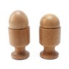 DANNI Montessori Exercise Ball and Egg Cup Set, Wooden Object Fitting Toy for Coordination, Early Education, Kids Basic Life Skills Practice, 2 Pieces
