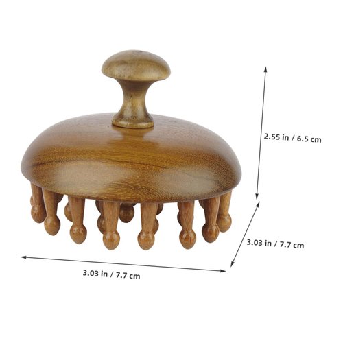 Sandalwood Small Massage Comb and Hair Brush - Scalp Massager, Hair Detangler, and Styling Tool for Natural Hair