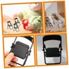 Ciieeo Black Chair 10Pcs mobile phone holder abs phone stand fold doll house smartphone holder mini chair fold up chairs mini folding chair Chair miniature furniture Black Chairs