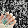 50pcs 3D Alloy Bow Nail Charms Butterfly Nail Art Charms Random Silver Nail Charms Cute Bow Charms for Nails Design Luxury Nail Rhinestones Metal Bowknot Butterfly Nail Jewels for Nail Art Supplies