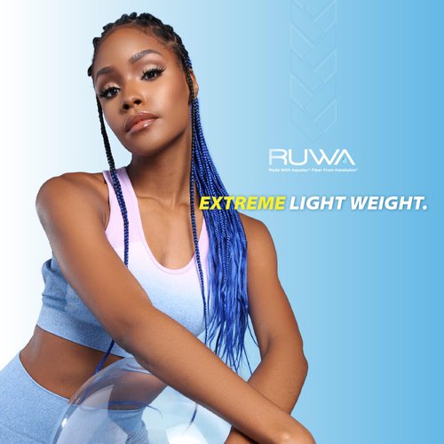 Sensationnel Ruwa prestretched braiding hair - 3x ruwa 48 inch 24 folded water repellent fast dry sports braid - 3x Ruwa 24 inch (3 pack, 1b offblack)