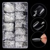 550Pcs Fake Toenail Tips Acrylic Full Cover False Toe Nail Tips for DIY Nail Art (Clear)