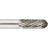 Drill America SC-1 Carbide Burr/Rotary File Cylindrical Radius-End Double Cut for Die Grinder 1/4" Dia. x 5/8" Cut Length with 1/4" Shank and 2" Overall Length, DUL Series
