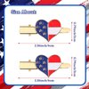 HIFANMM 2pcs 4th of July Hair Clips Metal Patriotic Hair Accessories for Women Girls Independence Day Hair Barrettes USA Flag Heart Cute Hairpins Gold Baby Hair Alligator Clip for Kids Party Decor