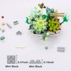 MEIEST Mini Building Blocks Succulent Plant Bonsai Model Set,Creative DIY Simulation Particle Flower Botanical Collection Construction Building Bricks Toy for Kids Adult Home Decor