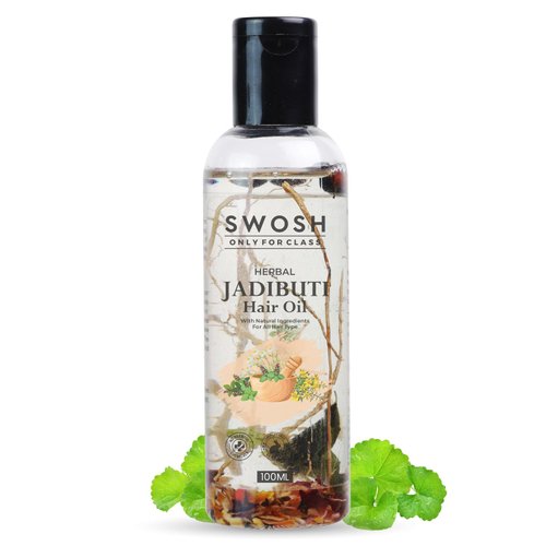 SWOSH Ayurvedic Herbal Jadibuti Hair Oil for Hair Nourishment 100 ml - Enriched with Amla, Onion ...