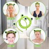 BENBO Frog Headband, 3 Pcs Frog Spa Head Wrap Frog Eyes Facial Fleece Cosmetic Makeup Hairbands Cute Cartoon Animal Headwear Elastic Stretchy Head Band for Face Washing Yoga Beauty Skincare
