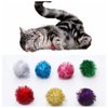 ISMARTEN 45 Pieces Cat Toy Springs Balls Set, Colorful Cat Spring Toy and Cat Tube Toy Interactive Cat Toy and Cat Toy Pom Poms Balls for Kittens to Swat, Bite, Hunt (Random Color)