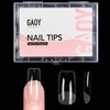 GAOY Medium Square Nail Tips, 240Pcs Soft Pre-shaped Acrylic Nail Tips, 12 Sizes Half Matte Full Cover Fake Press on Nails Tips, Nail Extension Tips