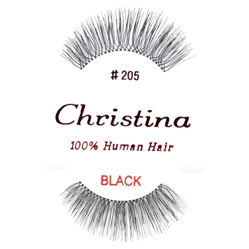 6X Eyelashes - #205 Christina 100% Human Hair Fake Eyelashes
