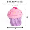 ZippyPaws Birthday Gifts for Dogs - Pink Birthday Cupcake, Plush Squeaky Dog Toy, Dog Birthday Party Supplies for Boys & Girls