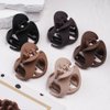 Hair claw Clips for Women Thick Hair 5pcs,Strong Grip Secure Hold Inner Teeth,Small Hair Clip for Girls Thin Hair No Slip Beauty Accessories (Neutral colors-5)