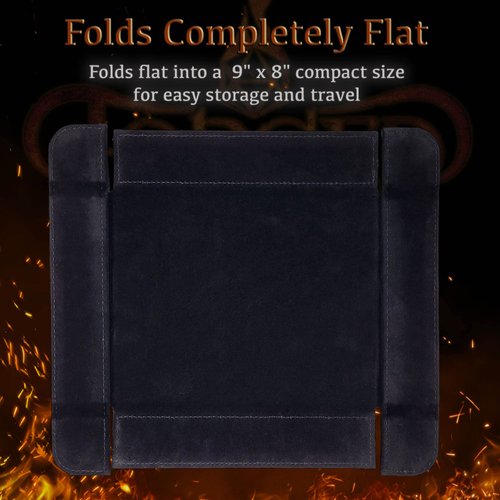 Forged Dice Co. 6 Inch Magnetic Folding Dice Tray - Portable Folding Dice Rolling Tray for use as DND Dice Tray D&D Dice Tray or Dice Game - Quiets Rolling Metal Dice and Folds Flat - Black