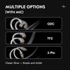 CCZ C03 IEM Cable, Replacement USB C Type-C Earphone Cable, Upgraded in Ear Monitor Wire with Microphone, 1.2m 4N Silver-Plated OFC Dual Parallel Headphone Wire (Silver, 2PIN Type-C)