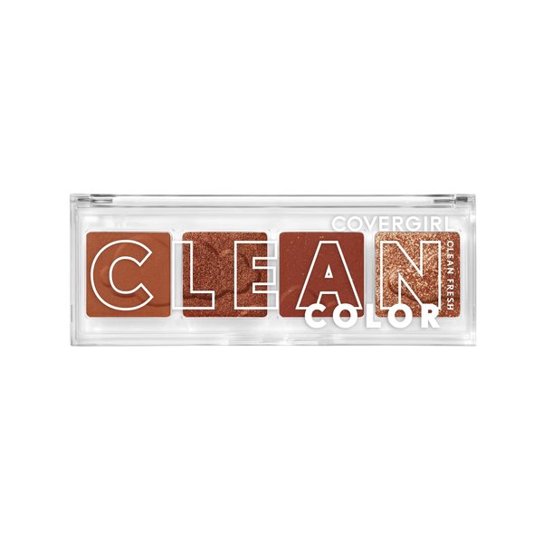 COVERGIRL Clean Fresh Clean Color Eyeshadow – Eyeshadow, Eyeshadow Palette, Shimmer Eyeshadow, Vegan Formula - Spiced Copper, 4g (0.14 oz)