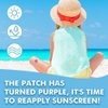 24 Pcs UV Stickers for Sunscreen, Sun Cream Stickers to Reapply, Waterproof UV Detection Stickers, UV Detection Reminder UV Patch for Kids Adults Waterproof Patches, Changes Color When Time To Reapply