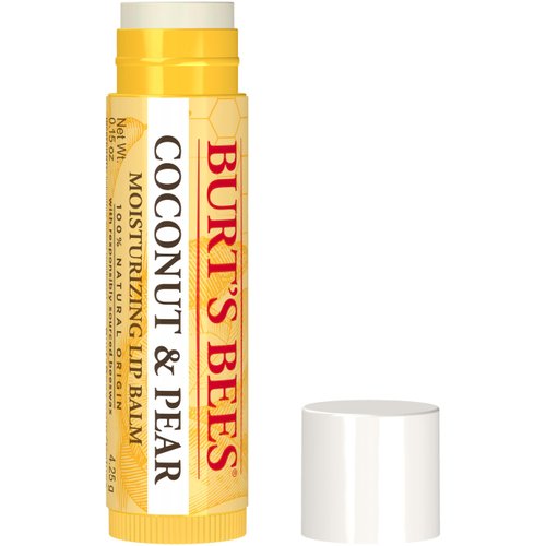 Burt's Bees Coconut and Pear Lip Balm, Lip Moisturizer With Responsibly Sourced Beeswax, Tint-Free, Natural Conditioning Lip Treatment, 1 Tube, 0.15 oz.