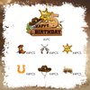 25Pcs Cowboy 5th Birthday Party Supplies, Western Cowboy Cupcake Toppers Decoration, HorseShoe Cowboy Hats Boots Happy Birthday Cupcake Toppers Decorations, Baby Shower Kids Decorations (Cowboy 5th)