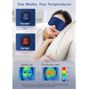 Heated Eye Mask Cordless for Dry Eyes, USB Eyes Heating Pad, Rechargeable, Real Silk, Sleep Mask for Men Women, Warm Eye Compress for Relief Stye, Blepharitis, Chalazion Navy