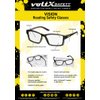 voltX 'VISION' Safety Readers, Full Lens Magnified Reading Safety Glasses (+2.0 Dioptre, Clear lens) ANSI Z87.1+ & CE EN166F - Anti fog coated UV400 lens