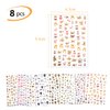 PHOGARY 8 Sheets Cat Nail Sticker for Nail Art Decoration False Nail Manicure Decals Girls Women Gift