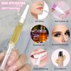 42 PCS Cuticle Oil Pen Empty Kit, 30pcs 3ML Transparent Twist Pen with 10pcs Transfer Pipettes 2pcs Stickers for Cuticle Oil Applicators Lip Gloss Tube Cosmetic Containers Eyelash Growth Liquid Tube