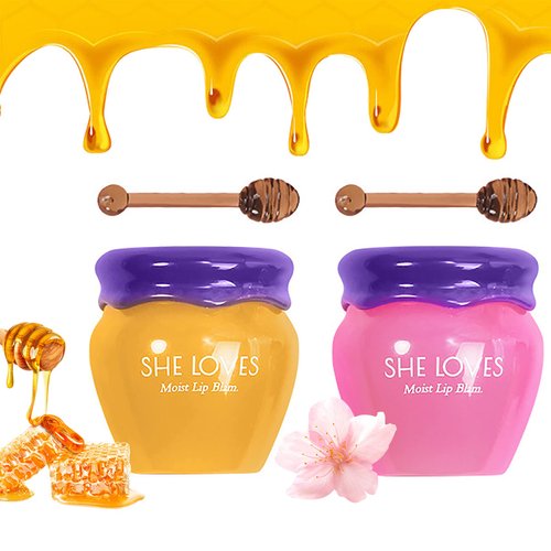 Sakura & Honey Lip Mask with Stick, Day & Night Repair Deep Moisture and Fade Lip Lines, Rich in Vitamin E & Cherry Blossom Extract Beeswax Essence Natural Lip Enhancer Care Sleeping Lip Mask