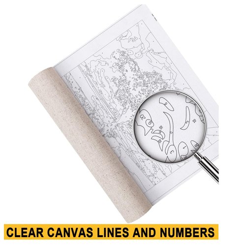 Autumn River Paint by Numbers Kit for Adults - DIY Landscape on Canvas 16x20 Inches, Adults' Paint-by-Number Kits Acrylic Paint Set, Suitable for Beginners, Art Kit for Home Decoration or Gifts