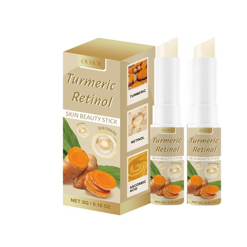 Turmeric Retinol Cream Stick, Turmeric Retinol Stick, Moisturizes and Nourishes Reduce Under-eye Puffiness and Firms Skin for All Skin Types