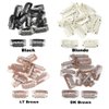 50pcs/lot U Shape Snap Clips for Hair Extensions Tool with Silicone Back Wig Clips in Weave Wig Accessory 32 (LT Brown)