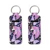 ENLACHIC 2Pcs Unicorn Print Chapstick Holder Keychain Clip-on Lip Balm Holder Chapstick Sleeve Pouch Lipstick Holder Keychain for Women Girls,Unicorn Butterfly