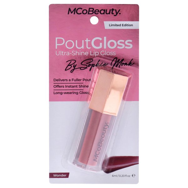 MCoBeauty Pout Gloss Ultra Shine Lip Gloss - Non-Sticky, High-Shine Look And Feel - Luxurious, Long-Wearing Lip-Plumping Gloss - Amplifies Your Natural Lip Color - Wonder - 0.2 Oz