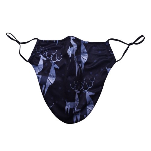 KT Valley Company Beard Face Mask for Men with a Beard, Bearded Men Face Mask, Reusable and Comfortable Beard Mask (XMAS MIDNITE RUDOLPH)