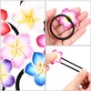 Beaupretty 12pcs Plumeria Hair Tie Hawaiian Elastic Hair Rope Flowers Ponytails Bands Hair Accessories for Women Girls