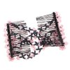 Guojiang Double Fashion Hair Comb Beads Elasticity Clip Stretchy Hair Combs Clips Barber Comb