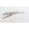Generic Silver alligator hair claw clip with clusters of clear crystals (Length: 6)