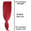 Gozill Pre Sectioned Braiding Hair Pre Stretched Red Colored Hair Extensions for Braiding Ez Braid Kids Hypoallergenic Braiding Hair Extensions