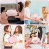 Achwishap 5PCS Pig Family,Pig Stuffed Animal Mommy with 4 Pig Babies Plush,Cute Pig Plush Pillow Cushion Doll,Kawaii Pig Plush Toy Hugging Pillow for Kids Adult(16” Pig Family)