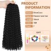 Passion Twist Hair 18 inch, 7 Packs Passion Twist Braiding Hair Water Wave Crochet Hair Passion Twist Crochet Hair Braids Synthetic Crochet Hair Extensions (16Strands/Pack, 1B)