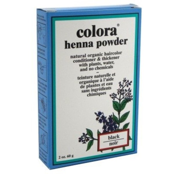 Colora Henna Powder Hair Color Black, 2 oz (Pack of 4)