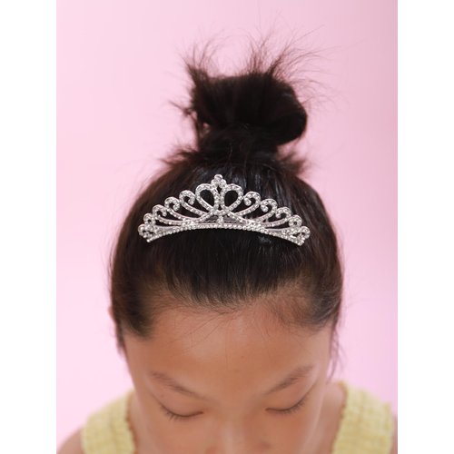 Sither Princess Hair Comb for Girls Mini Crystal Hair Comb Headpiece for Wedding Birthday Halloween Party Christmas Gift (style 1)