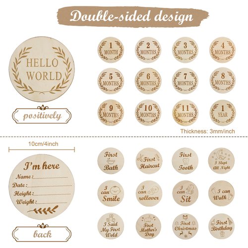 Baby Gifts Set,13Pcs Baby Monthly Milestone,with Ink Pad for Baby Hand and Footprints,New Parents Decision Coin,Record Newborn's Development, Fun Baby Gift for New Parents(Gift Sets)