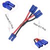 LINSYRC EC5 Plug Parallel Battery Connector Cable 1-Female to 2-Male Adapter Splitter with 10cm 12awg Silicone Wire for DJI Phantom Quadcopters Multirotors RC LiPo Battery