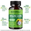 NATURELO Magnesium Glycinate Supplement - 200 mg Glycinate Chelate with Organic Vegetables to Support Sleep, Calm, Muscle Cramp & Stress Relief – Gluten Free, Non GMO - 240 Capsules