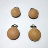 5pcs Natural Beech Wood Pacifier Clips Teething Grasping Toy Suspender Clips Charm Antique DIY Wooden Pacifier Chain Accessory (3cm/5pcs)