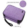Teamoy Travel Makeup Brush Case(up to 8.8"), Professional Makeup Train Organizer Bag with Handle Strap for Makeup Brushes and Makeup Essentials-Medium, Purple(No Accessories Included)