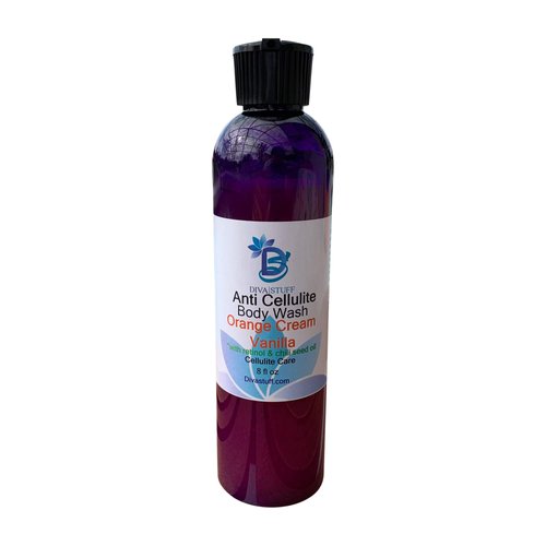 Anti Cellulite Body Wash, Orange Cream Scent, With Retinol and Caffeine, By Diva Stuff