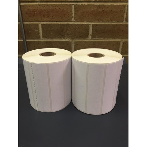 4" x 1" Direct Thermal Labels. 1,375 per Roll on 1" Cores. Compatible with Desk Top Zebra Printers. Blank Labels Brand Manufactured in The USA. (2 Rolls)